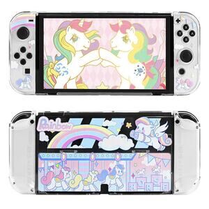 FANPL Rainbow Carousel Compatible with Nintendo Switch OLED Case Cover Unicorn
